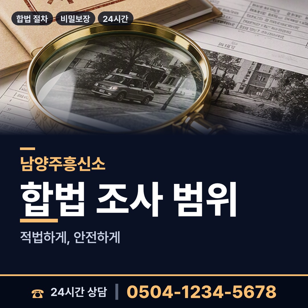 남양주 화도읍남부출장소 흥신소의뢰 상담 안내